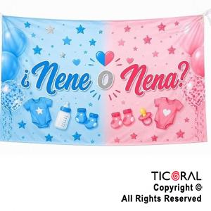 BANNER REVELACION DE GENERO 1.80 X 1.20 MTS